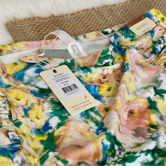 NWT 16 Artesands Odette Botticelli Floral Bikini High Waist Bottoms Swim Pant - Picture 9 of 10